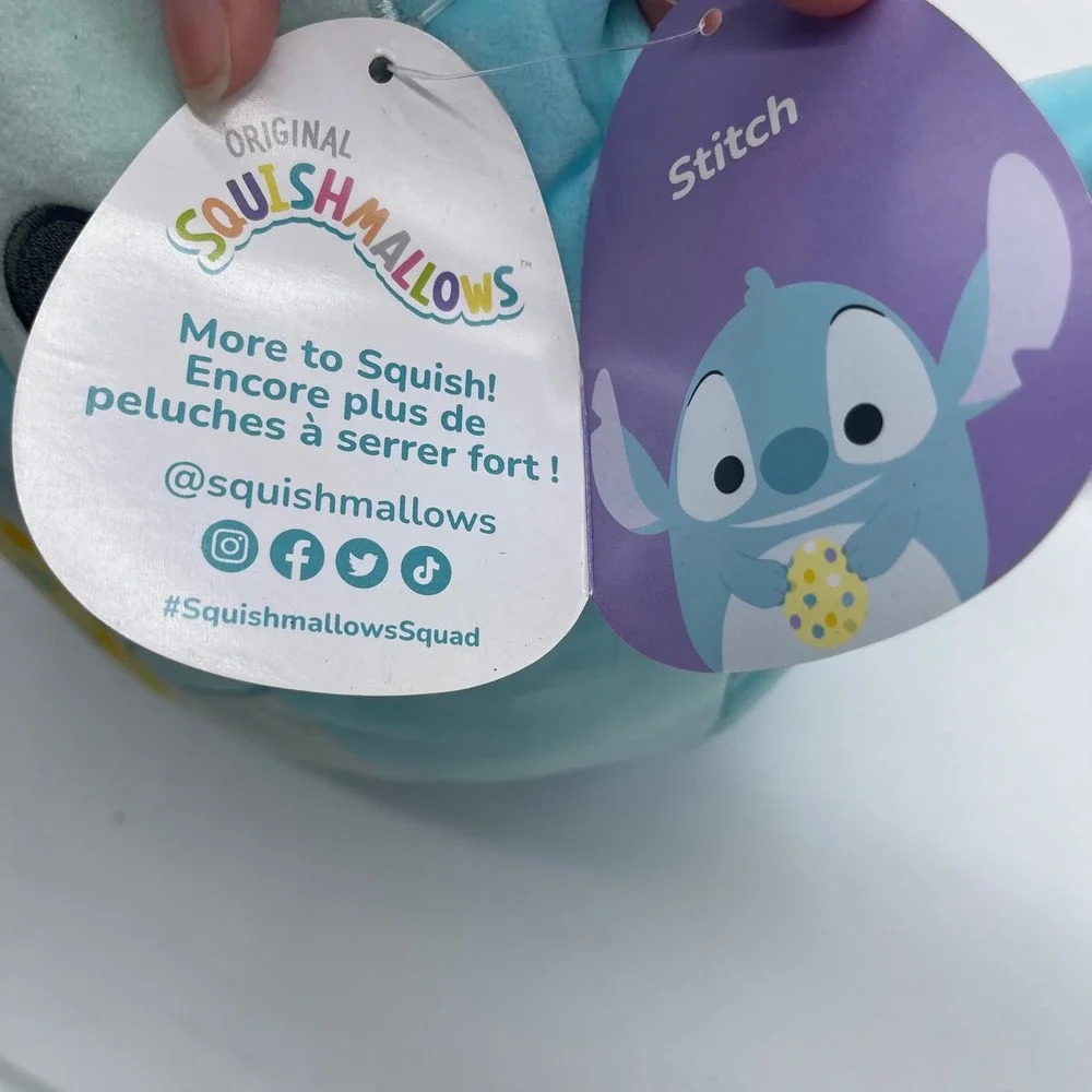 NWT Disney Squishmallows Stitch SQDI00121 Kids 8 Inch Blue Easter Egg Plush Toy